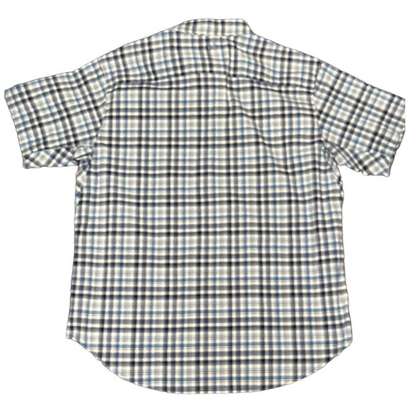 Noble Outfitters Mens‎ XXL Blue Plaid Short Sleeve Button Down Casual 2XL - Picture 2 of 5